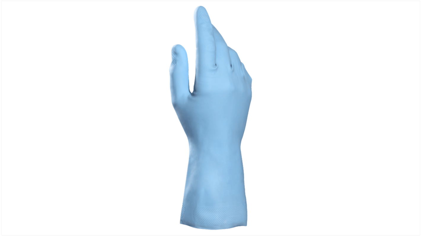 Mapa VITAL 117 Blue Natural Latex Chemical Resistant Work Gloves, Size 6