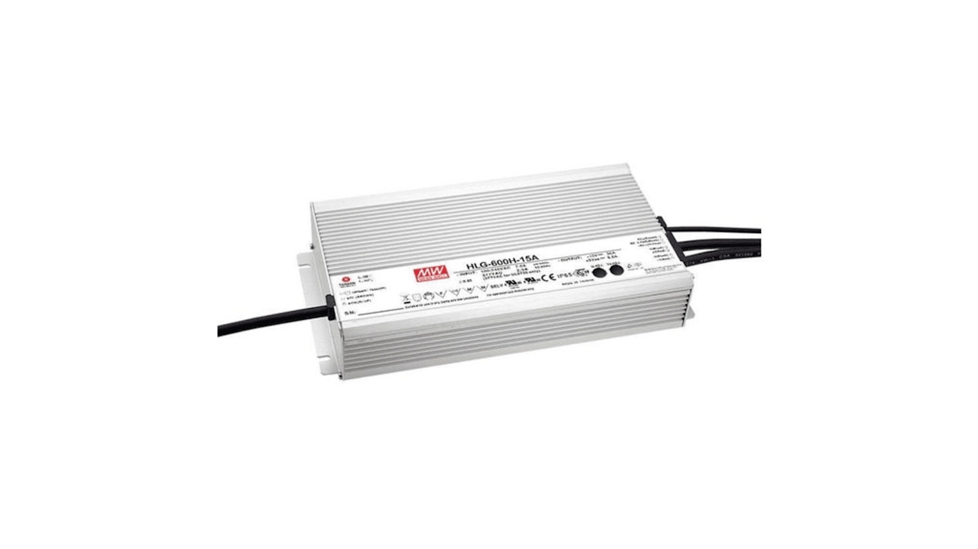 MEAN WELL LED Driver, 27 → 54V Output, 600W Output, 11.2A Output, Constant Current / Constant Voltage Dimmable