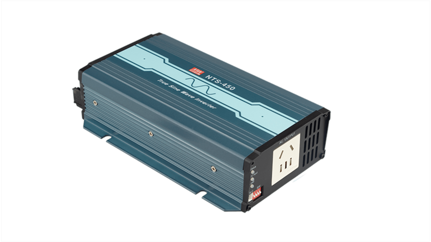 MEAN WELL True Sine Wave 450W Power Inverter, 40 → 66V Input, 200 → 230V Output