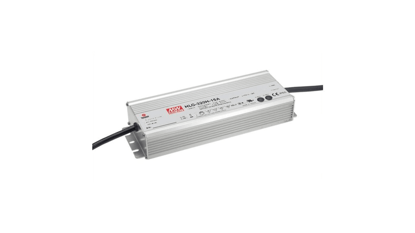 MEAN WELL LED Driver, 27 → 54V Output, 320W Output, 5.95A Output, Constant Current / Constant Voltage