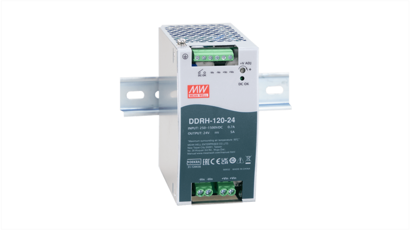 Przetwornica DC-DC, 120W, Uwe 250 → 1500 V DC, Uwy 32V dc, Iwy 3.75A, MEAN WELL