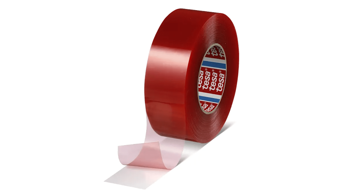 Tesa 4965 Transparent Double Sided Tape, 0.205mm Thick, ABS - 12 N/cm, Aluminium - 10.6 N/cm, PC - 14 N/cm, PE - 6.9