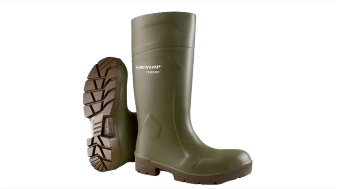 Dunlop Purofort Green Steel Toe Capped Unisex Safety Boot, UK 11, EU 46