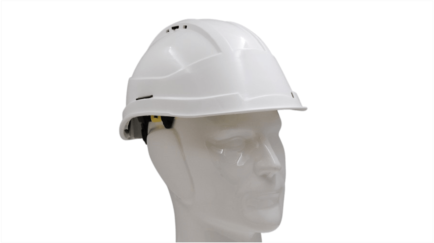 AUBOUEIX KARA White Helmet & Hard Hat with Chin Strap, Adjustable, Ventilated