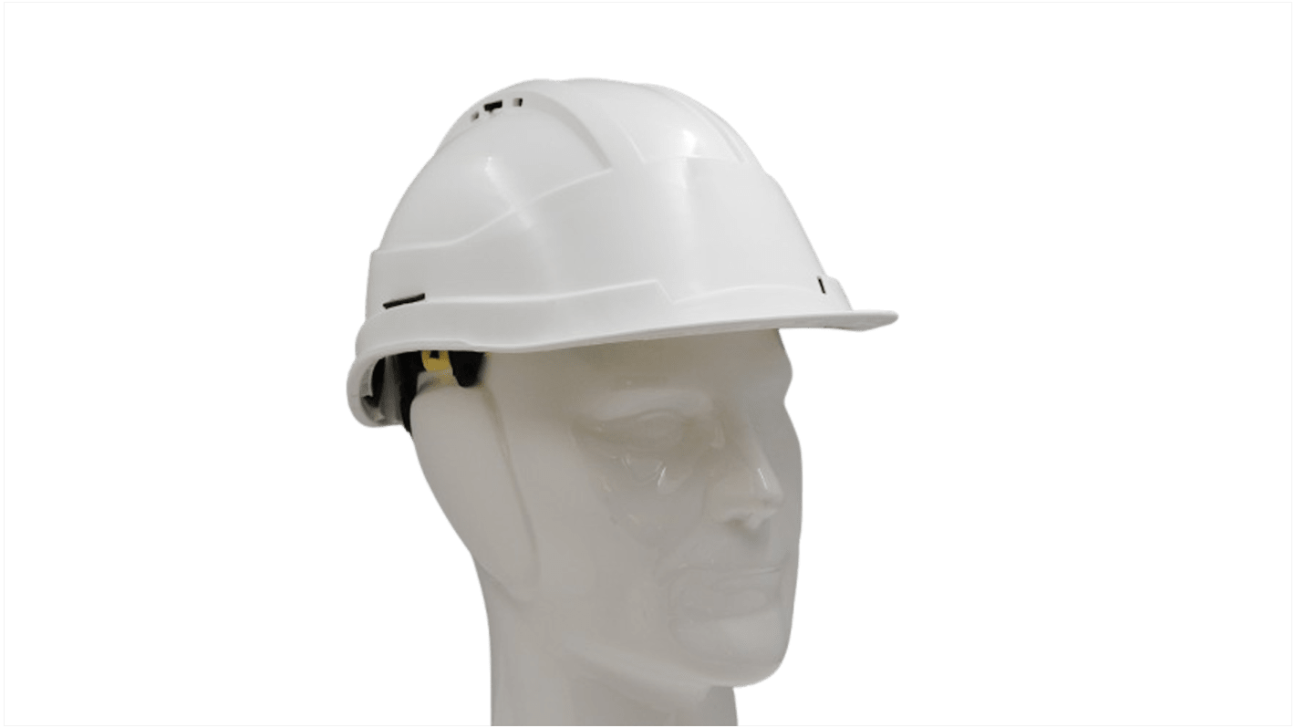 AUBOUEIX KARA White Helmet & Hard Hat with Chin Strap, Adjustable, Ventilated