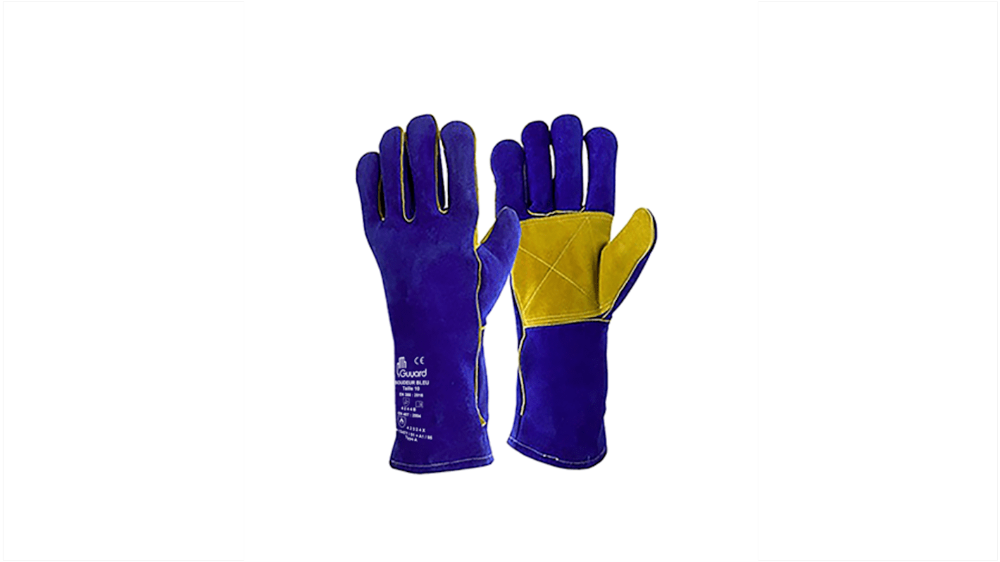 GUYARD SOUDEUR BLEU Blue Fleece Abrasion Resistant, Cut Resistant, Tear Resistant Gloves, Size 10