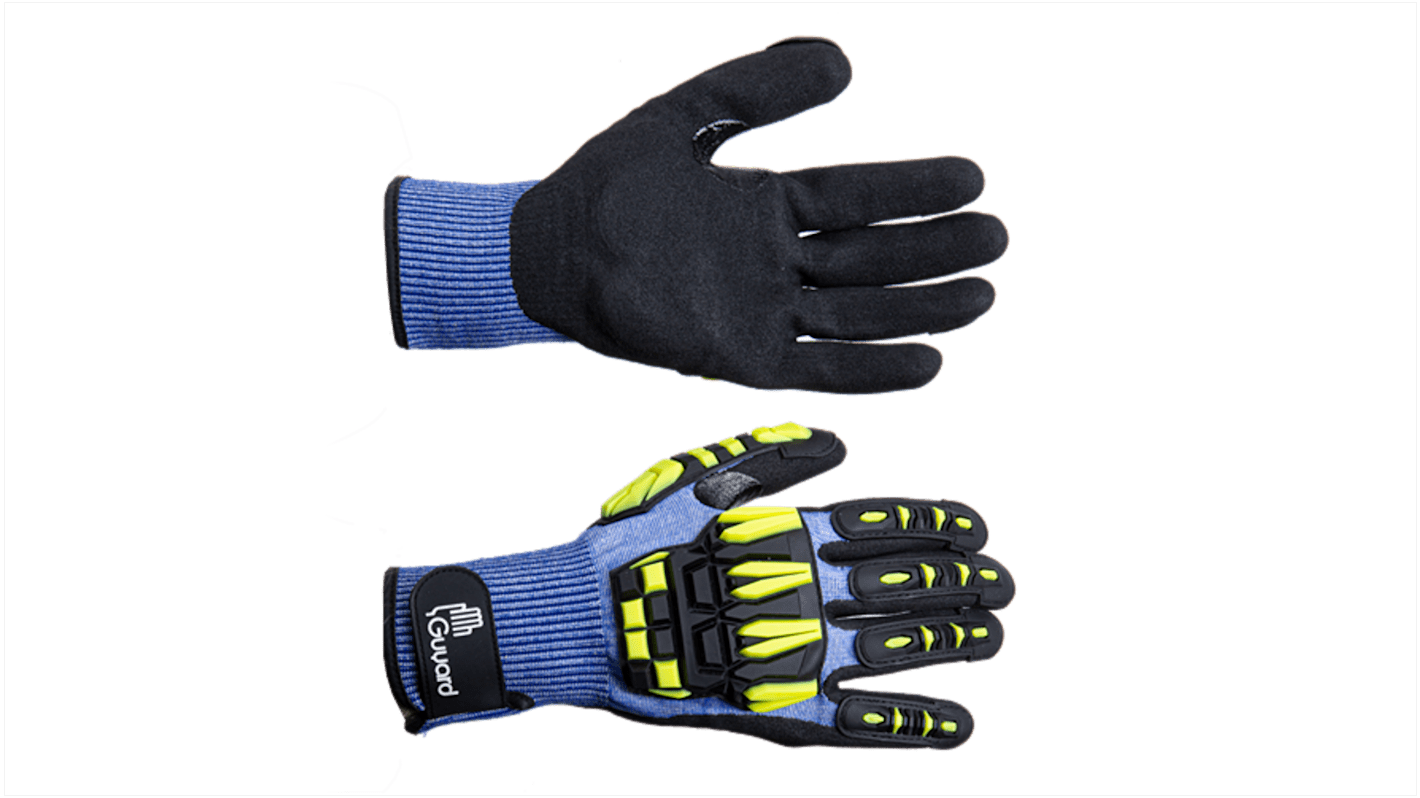 GUYARD BOA PUNCH F Black, Grey HDPE Abrasion Resistant, Cut Resistant, Tear Resistant Gloves, Size 12, Nitrile Foam