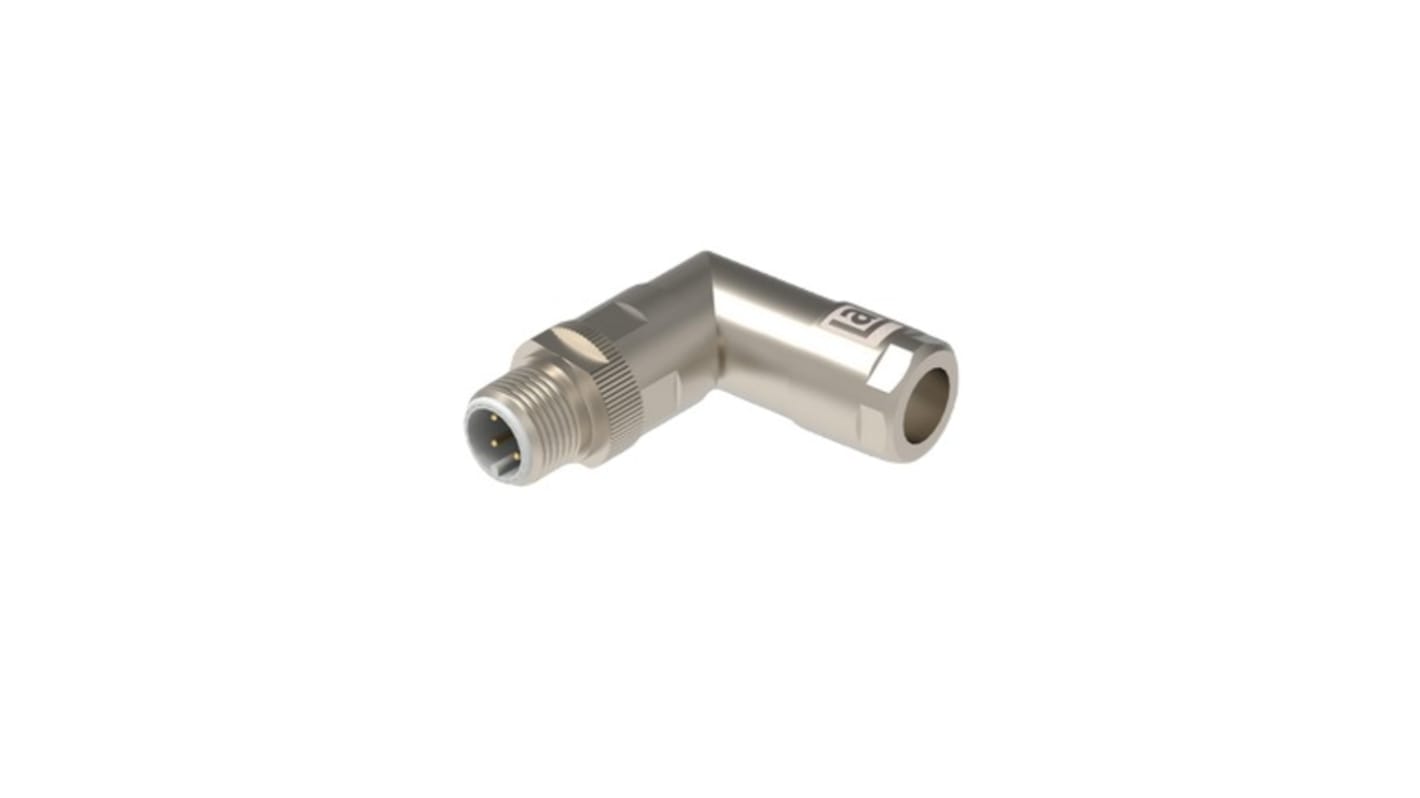 Lumberg Automation Industrial Circular Connectors, 8 Contacts, Cable, M12 Connector, Plug, Male, IP67, M12 Crimp Rail