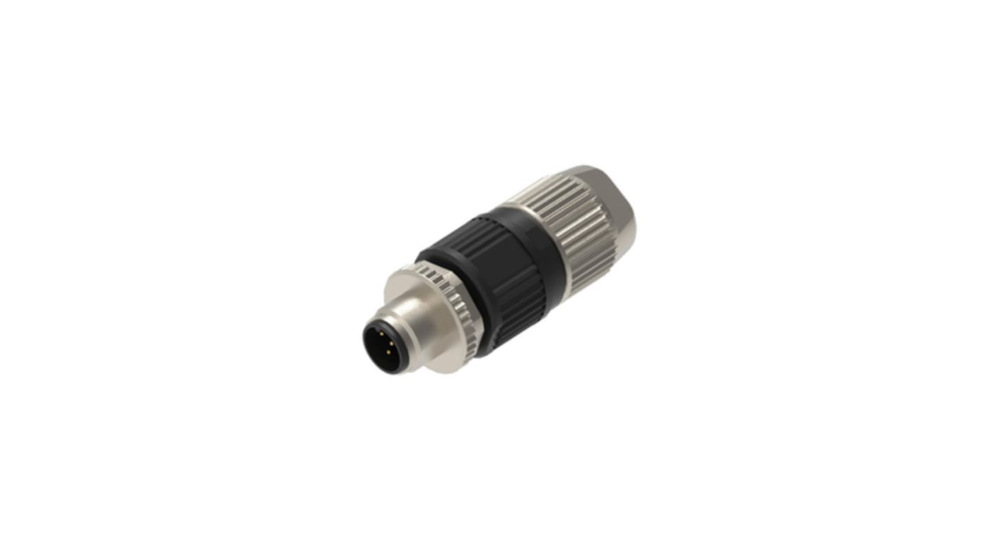 Lumberg Automation M12工业圆形连接器插头, 4芯, 电缆安装, IDC端接, 4A, 1.5kV, IP65，IP67, M12 IDC系列