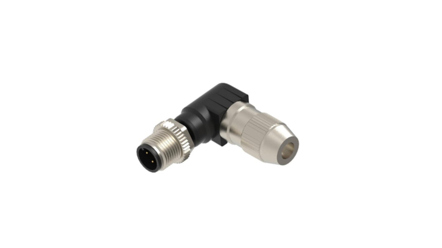 Lumberg Automation M12工业圆形连接器插头, 4芯, 电缆安装, IDC端接, 4A, 1.5kV, IP65，IP67, M12 IDC系列