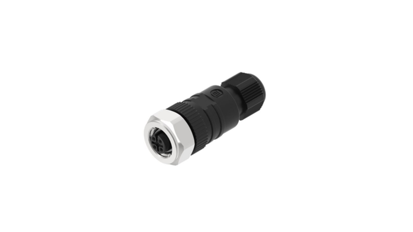 Lumberg Automation Industrial Circular Connectors, 4 Contacts, Cable, M12 Connector, Socket, Female, IP65, IP67, RKC