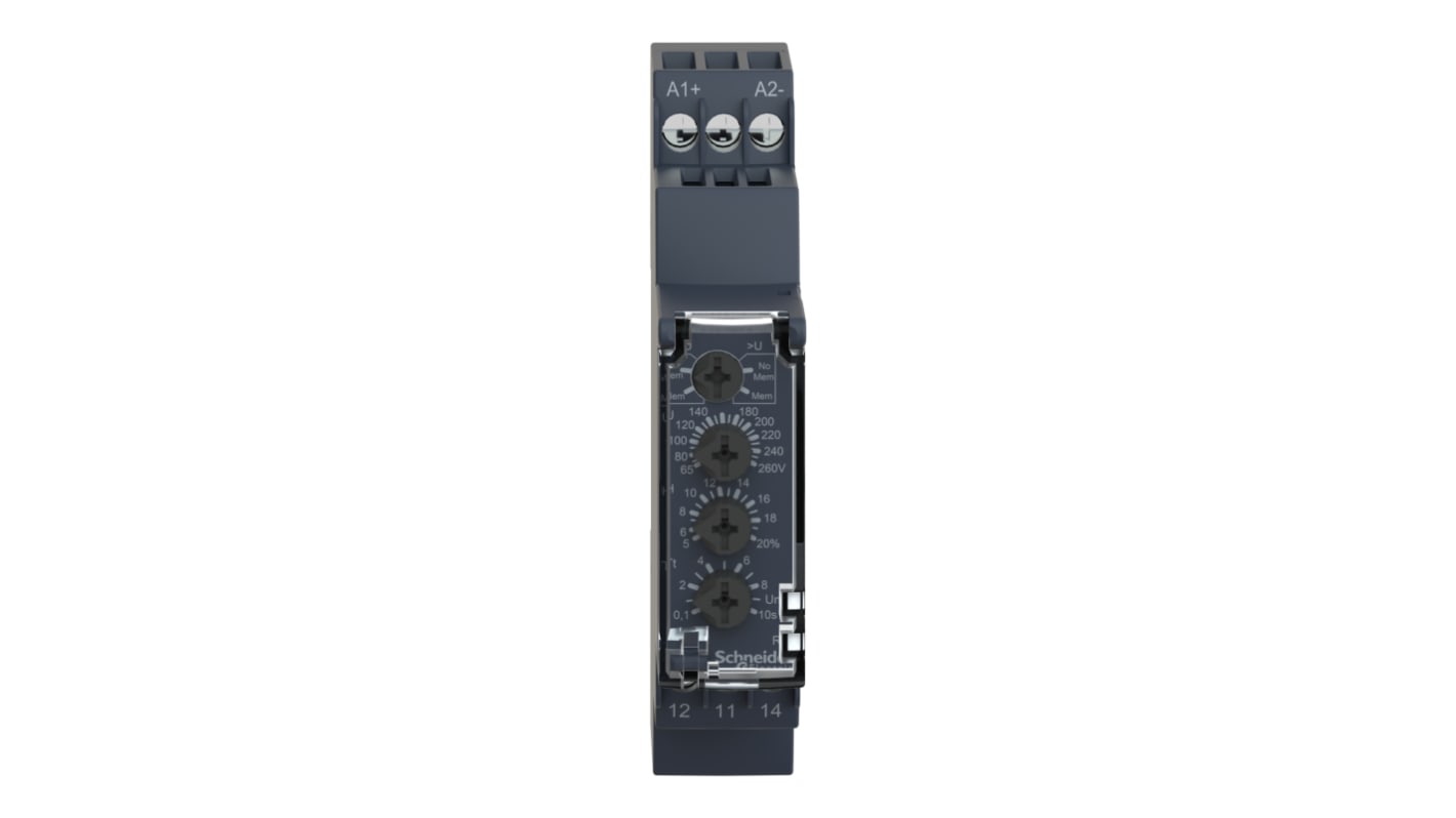 Schneider Electric 过压/电压继电器, 单相, DIN导轨安装, SPDT, 可感应65 → 260V 交流/直流