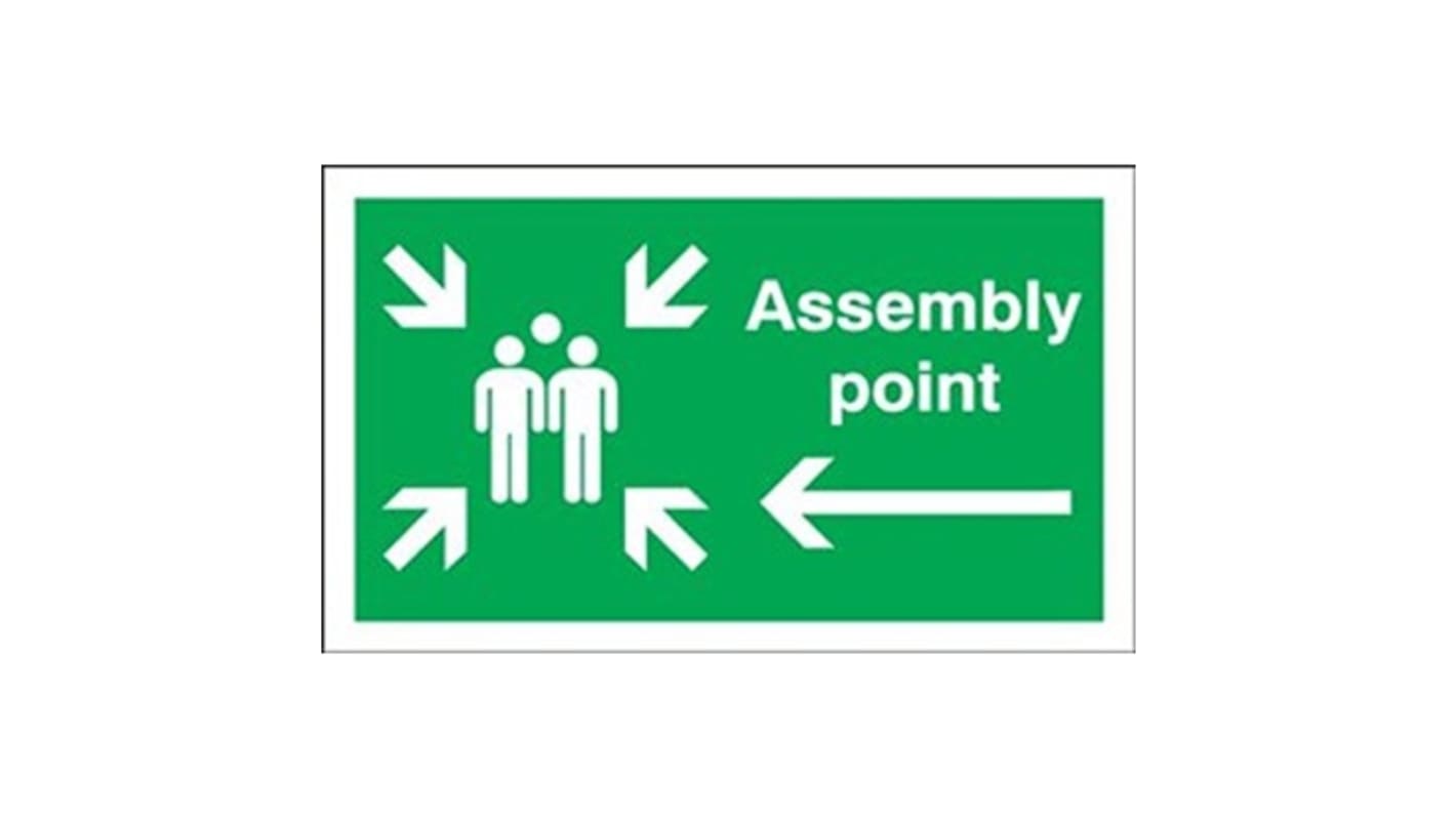 RS PRO Polyester Sign Assembly Point Sign With English Text