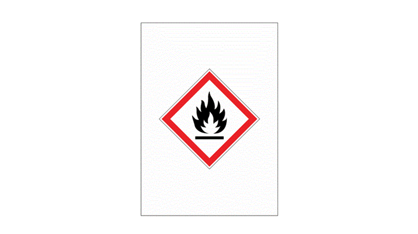 RS PRO Black/Yellow/White Polyester Safety Labels, Electric Shock Emergency-Text