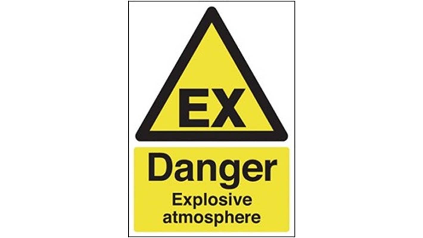 RS PRO Self-Adhesive Biological Hazard Hazard Warning Sign (English)