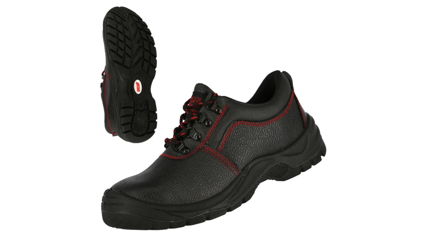NITRAS SAFETY 7205 Unisex Sicherheitsschuhe Schwarz, mit Zehen-Schutzkappe Stahl, Größe 40 / UK 6 1/2