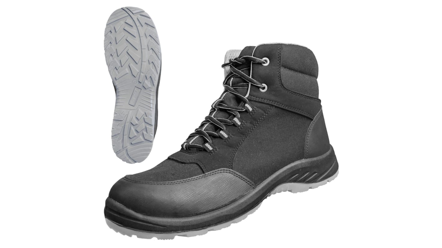 NITRAS SAFETY 7436 Black, Grey ESD Safe Fibreglass Toe Capped Unisex Safety Boots, UK 6 1/2, EU 40