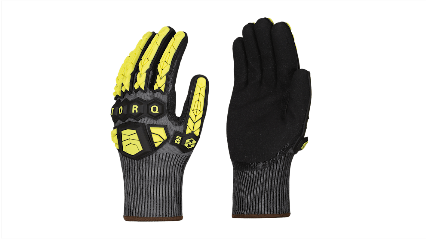 Skytec Torq Bora Black HPPE Cut Resistant Gloves, Size 10, XL, Foam Nitrile Coating