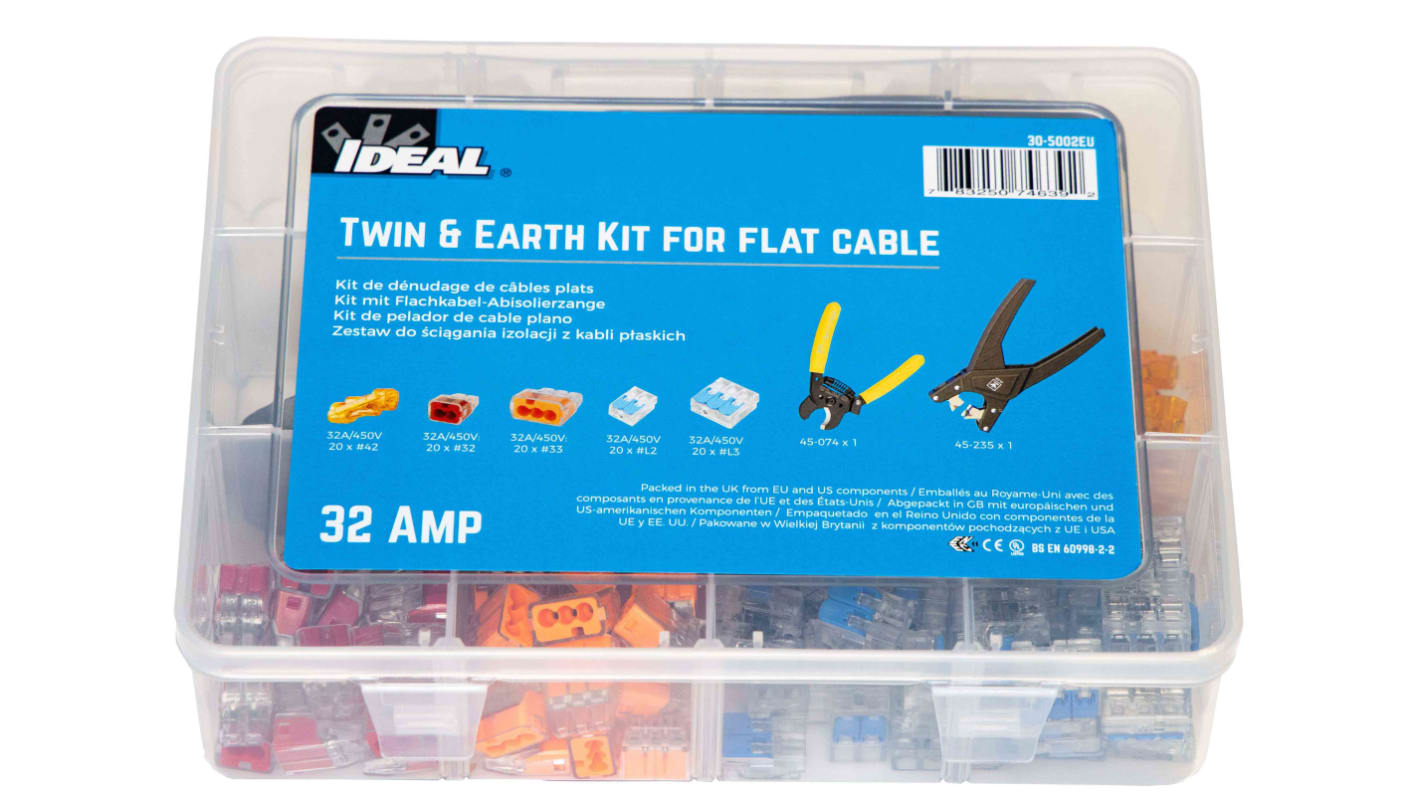 Kit de cables de prueba Ideal Industries 30-5002EU, contiene 1 desforradora para cable de alimentación subterráneo, 1