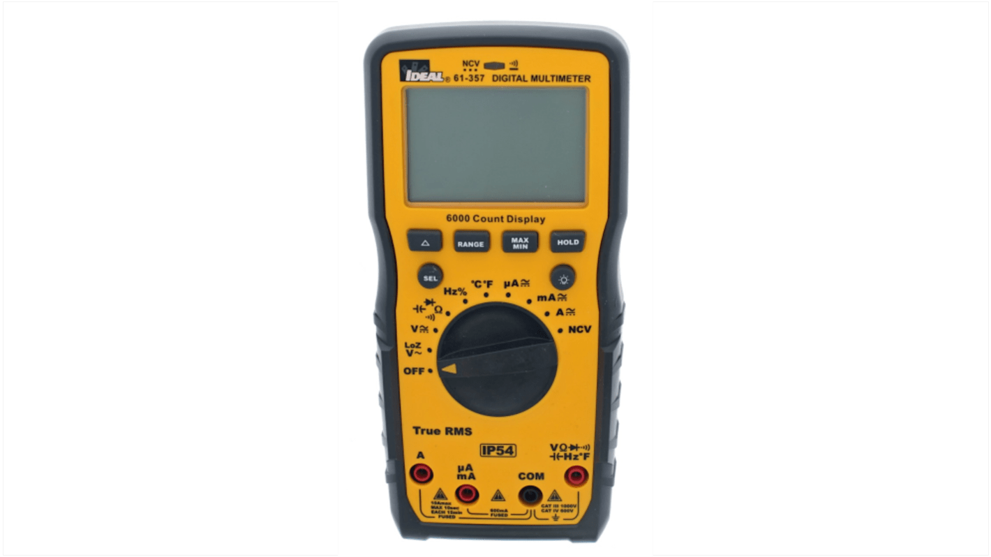 Ideal Industries 61-347手持式万用表, 最大1000V 交流, 最大1000V 直流