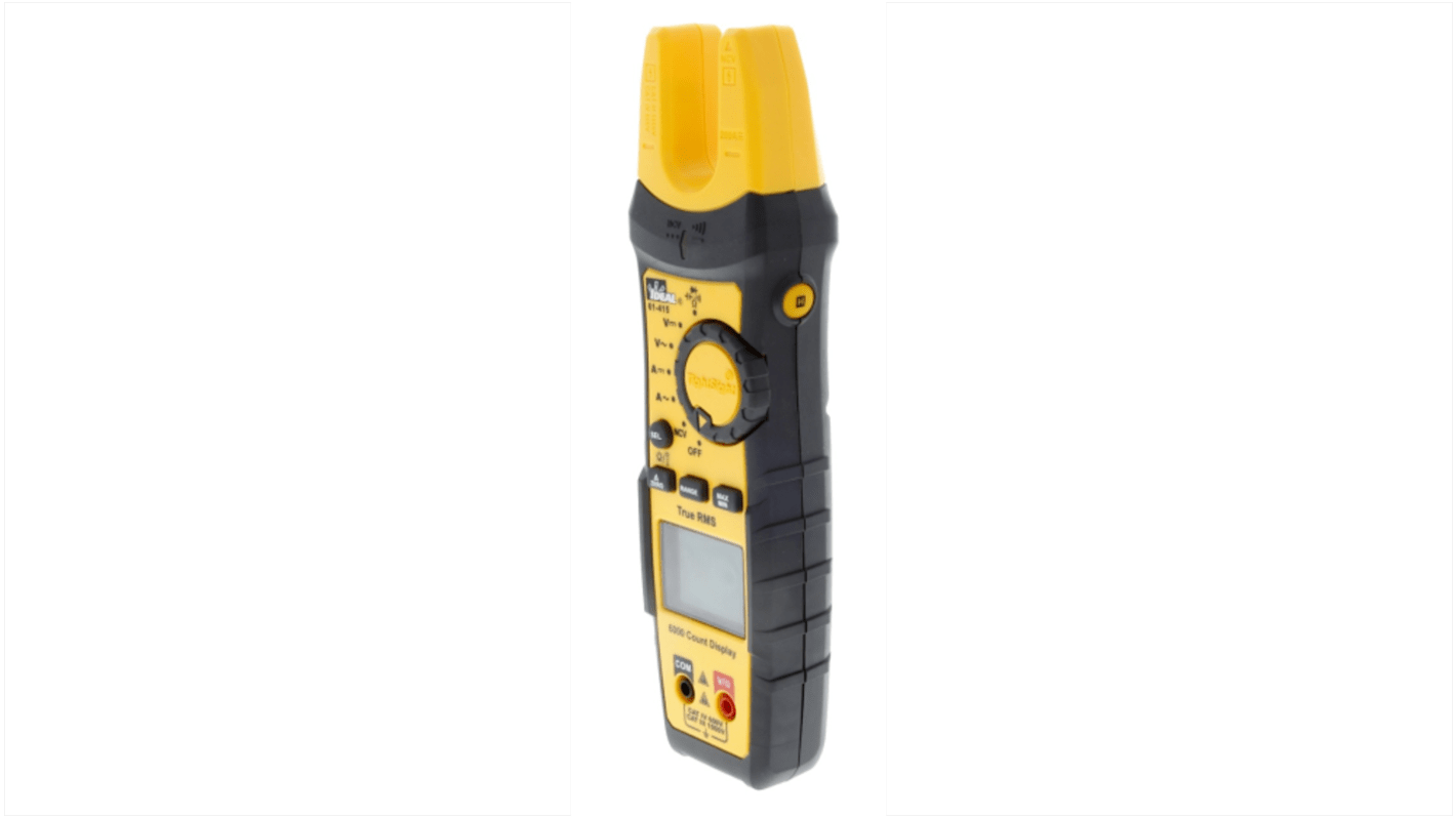 Ideal Industries 61-415 Clamp Meter, 200A dc, Max Current 200A ac CAT III 1000 V, CAT IV 600 V