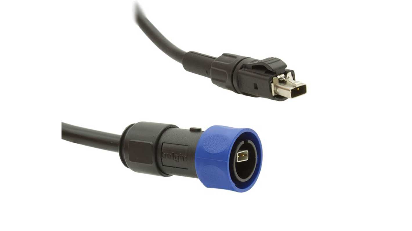 Kabel Ethernet długość 5m Z zakończeniem Bulgin Poliuretan, PVC