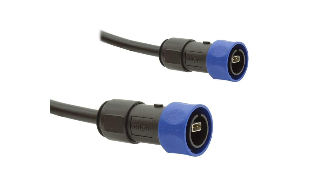 Kabel Ethernet długość 5m Z zakończeniem Bulgin Poliuretan, PVC