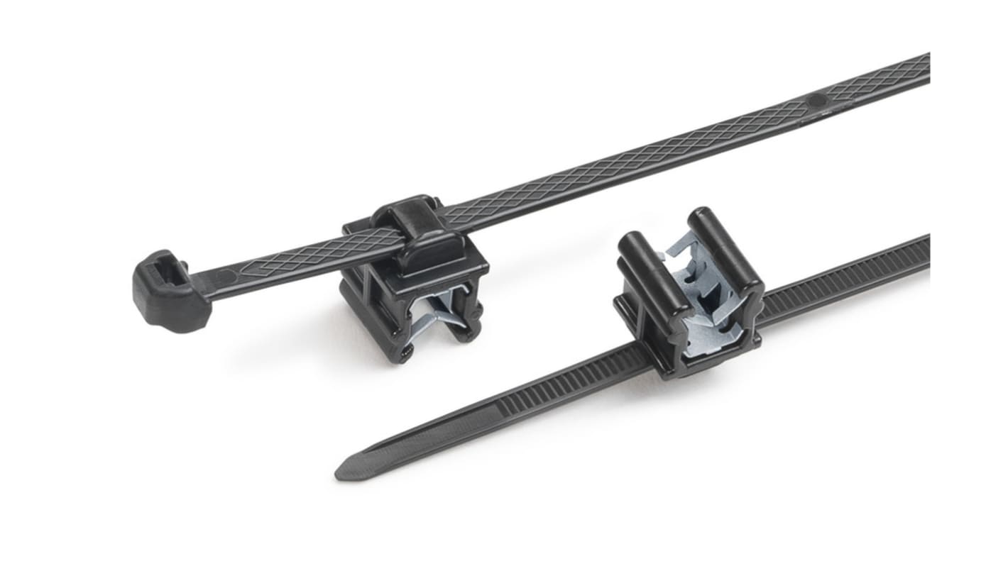 Kabelové vázací pásky Kabelová páska pro kabelovou zásuvku 156-03577 50ROSEC20-PP/PA66HIRHS-BK 200mm 4,9 mm Černá