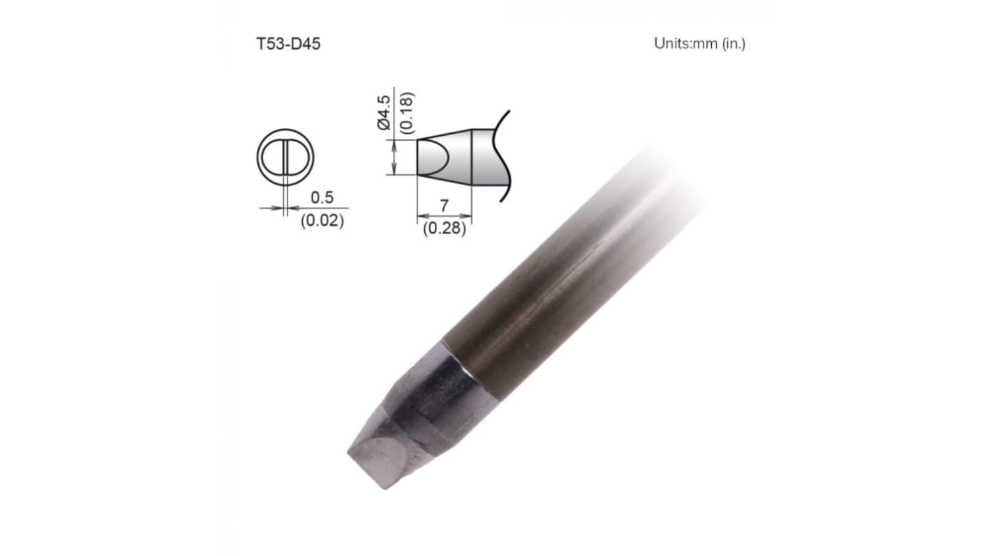 Hakko FX-9707/9708 4.5 mm Flat-Blade Soldering Iron Tip for use with FX-9707, FX-9708