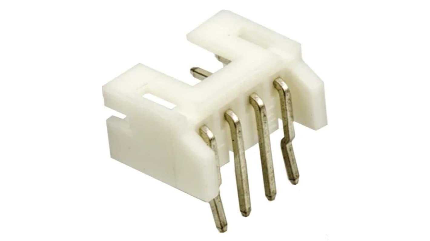 RS PRO Right Angle Through Hole PCB Header, 4 Contact(s), 2mm Pitch, 1 Row(s), Shrouded