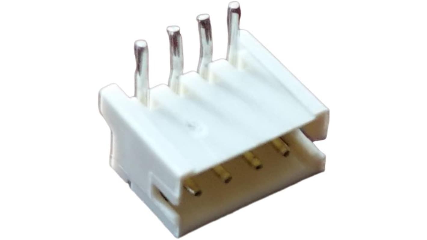 RS PRO Side Entry Through Hole PCB Header, 4 Contact(s), 1.5mm Pitch, 1 Row(s), Shrouded