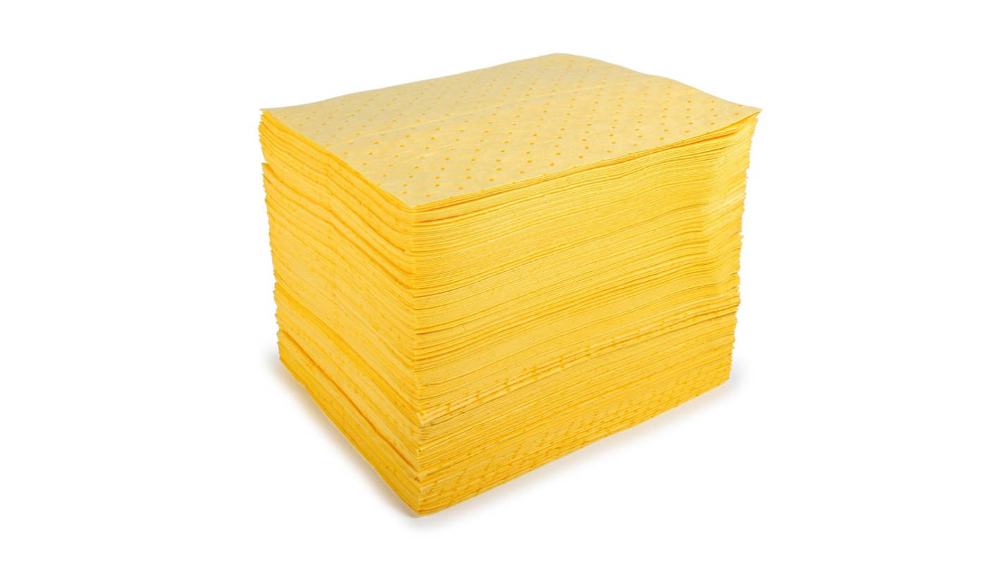 RS PRO Spill Absorbent Pad for Chemical Use, 120 L Capacity, 200 per Pack