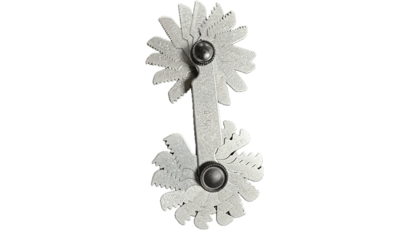 Calibre para paso de rosca Métrico RS PRO, de 28 cuchillas