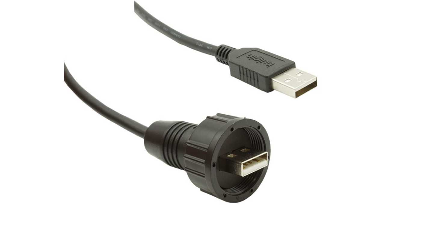 Kabel USB Złącze A USB A Złącze B USB A dł. 0.5m Kabel USB-A USB 2.0 kolor: Czarny