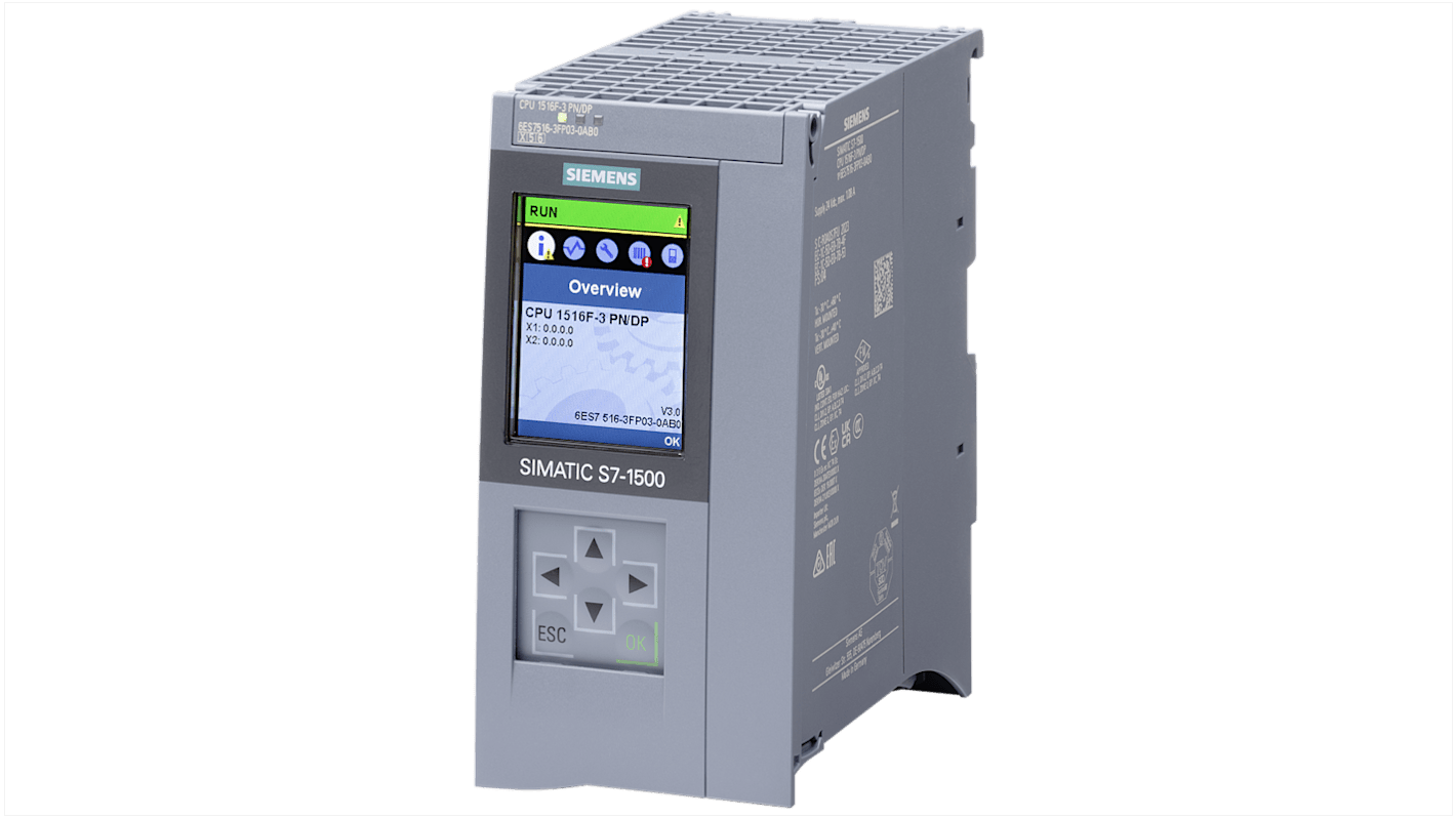 Siemens 6AG1516系列 PLC CPU, 20路, 24V 直流电源