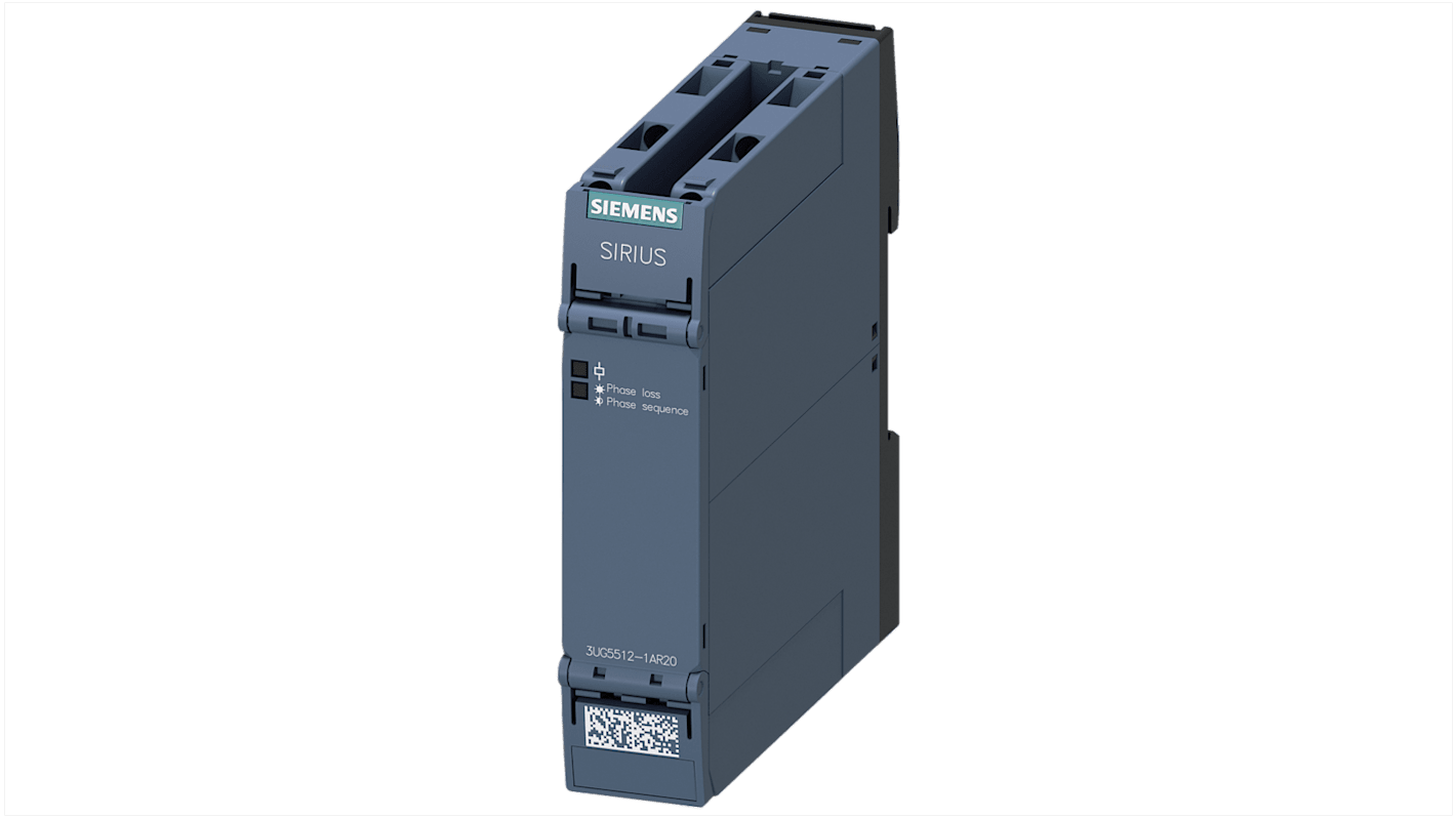 Siemens モニタリングリレー, SPDT, DINレール, 160 → 760V ac, 3UG5512-1AR20