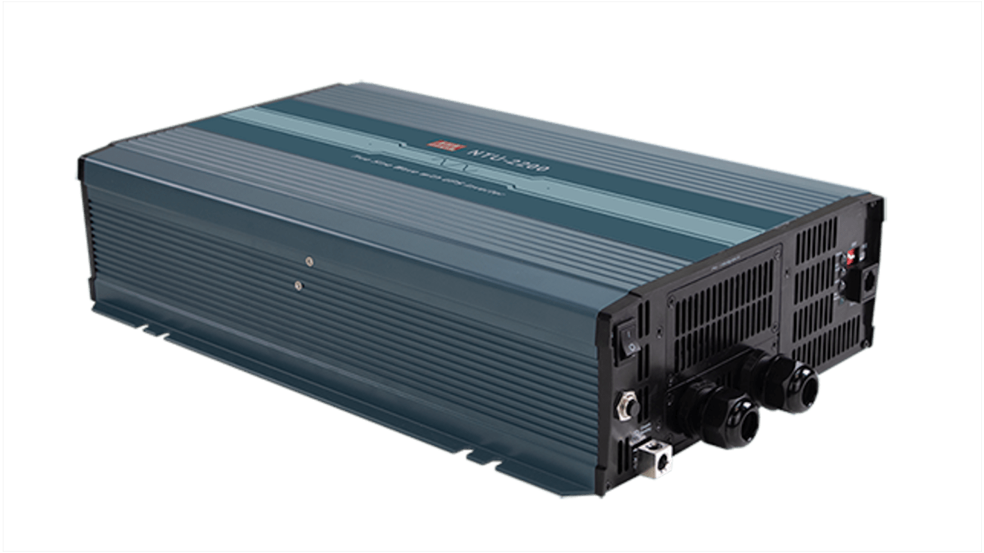 MEAN WELL Pure Sine Wave 2200W Power Inverter, 12V dc Input, 200/220/230/240V ac Output
