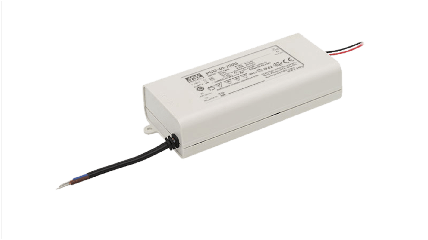 MEAN WELL 60W LED驱动电源, 输出15-25V 2.4A, 可调光