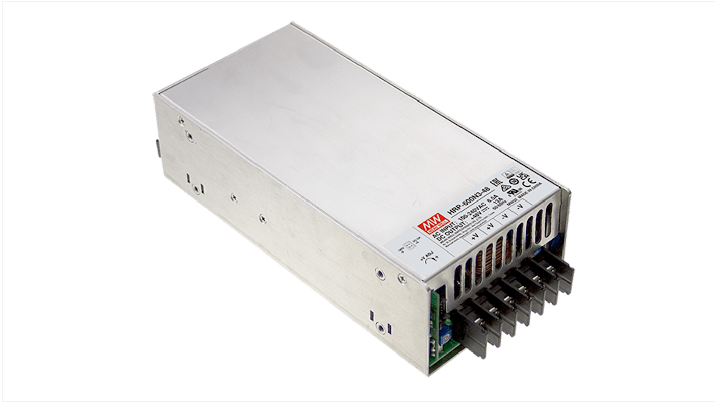 Alimentatore switching MEAN WELL HRP-600N3-24, 600W, ingresso , ingresso da 85 to 264V, uscita 24V cc, 27A