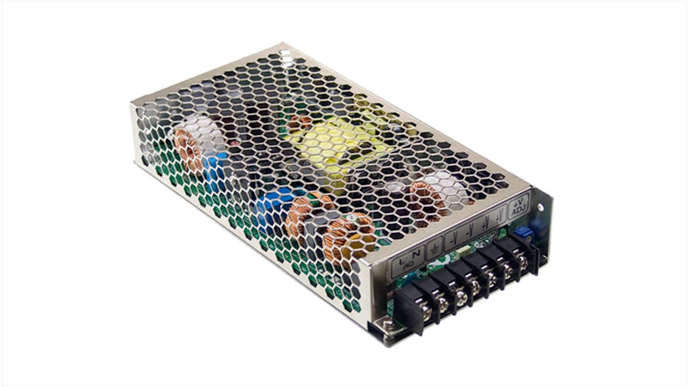 MEAN WELL Switching Power Supply, HRP-200-15, 15V dc, 13.4A, 200W, 1 Output, 110/230V Input Voltage