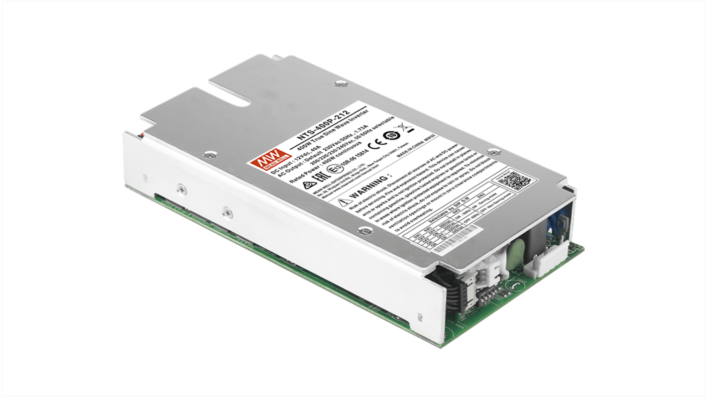 MEAN WELL Pure Sine Wave 400W Power Inverter, 12V dc Input, 200/220/230/240V ac Output
