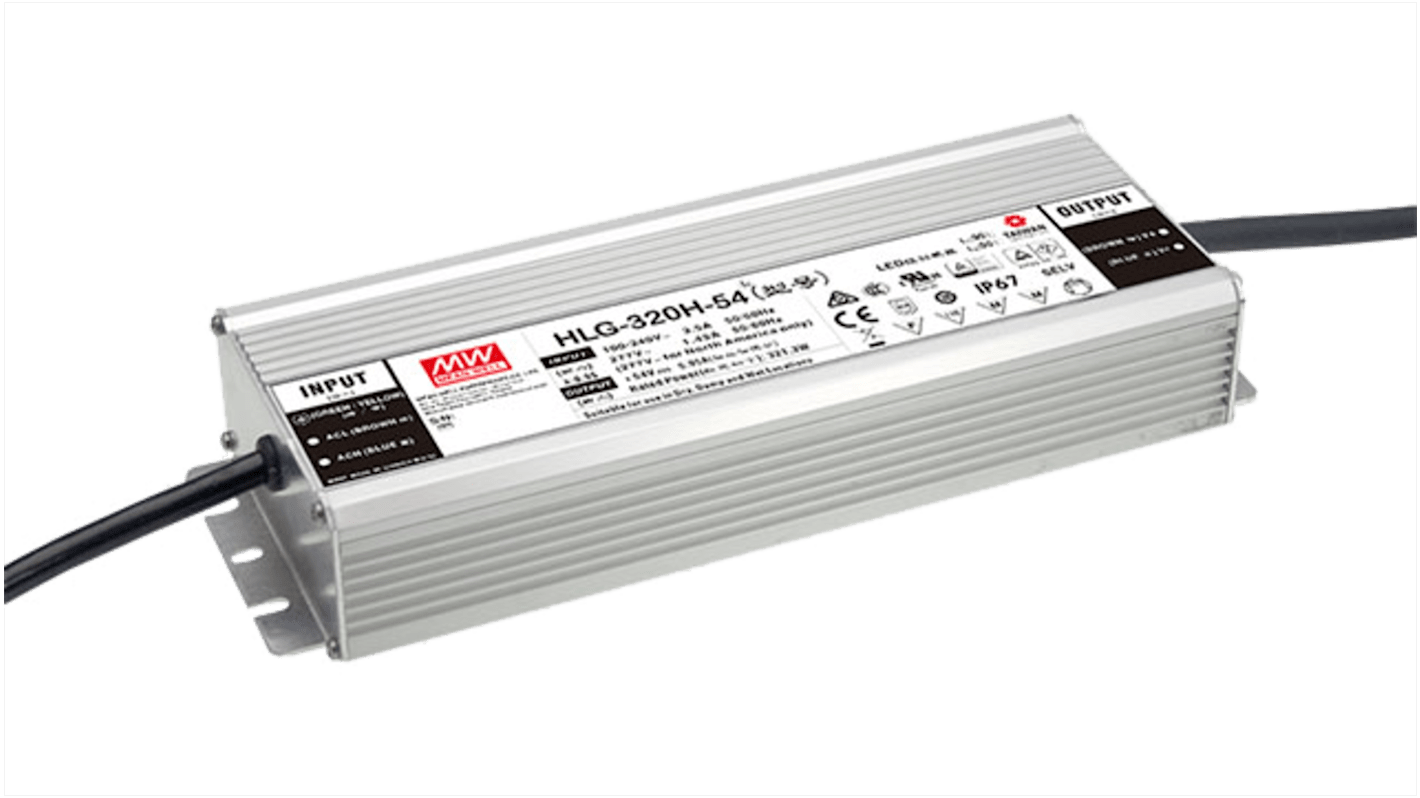 MEAN WELL LED Driver, 30V Output, 320W Output, 10.74A Output, Constant Current / Constant Voltage Dimmable