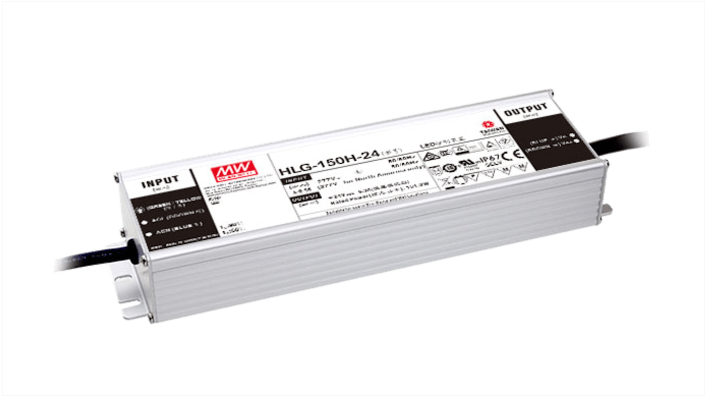 MEAN WELL LED Driver, 30V Output, 150W Output, 5A Output, Constant Current / Constant Voltage Dimmable