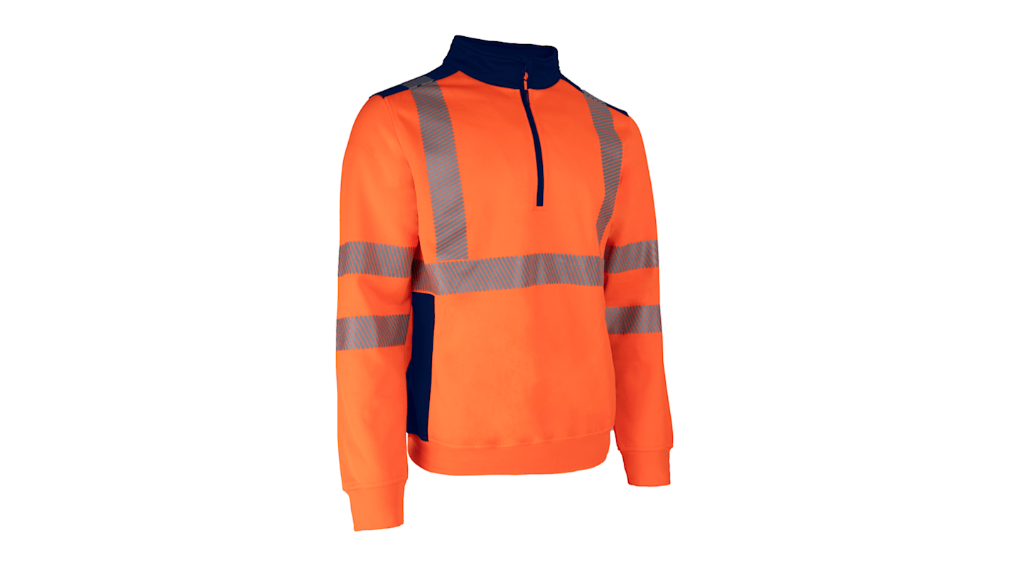 Coverguard Orange/Navy Unisex Hi Vis Sweatshirt, S