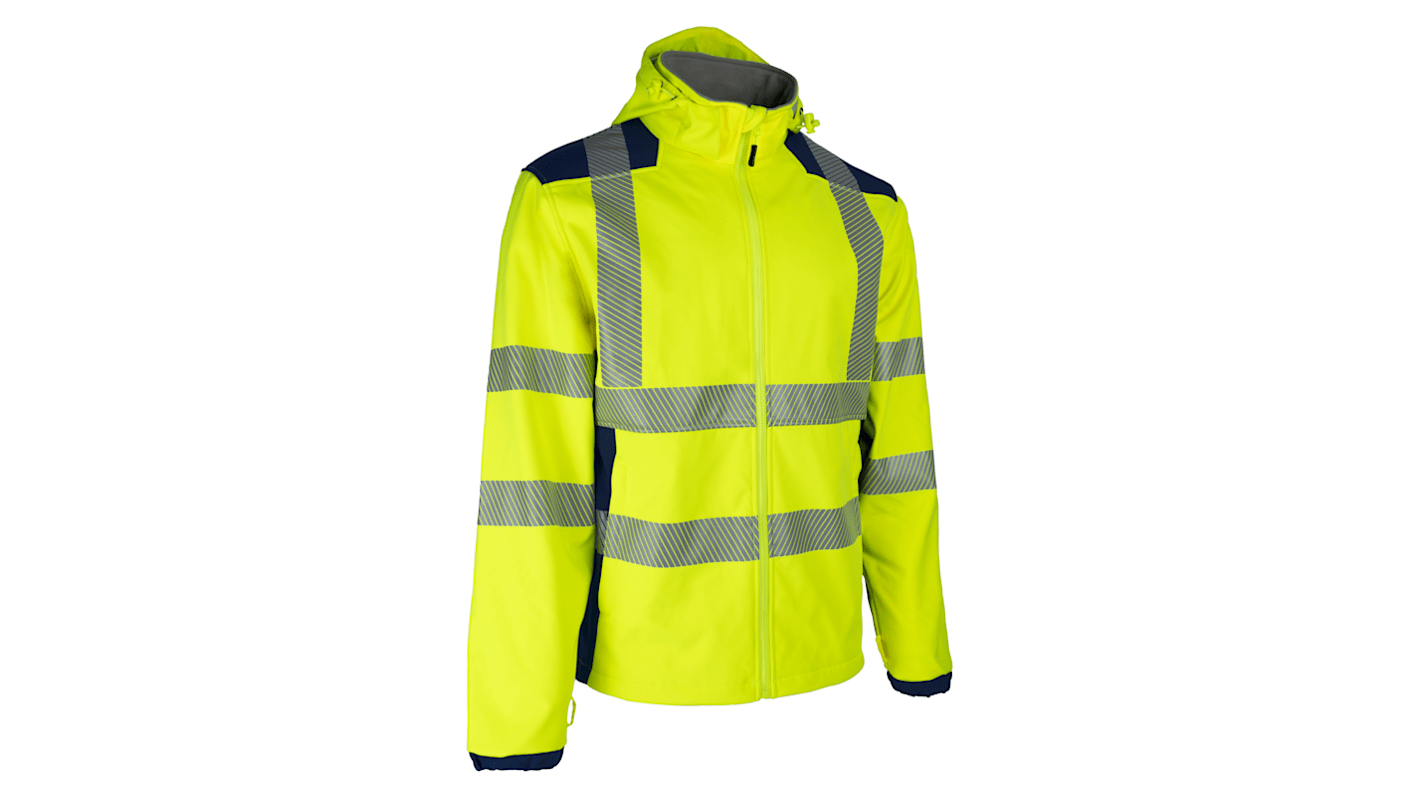 Giacca softshell ad alta visibilità Giallo/blu navy Coverguard NEBULO, XXL unisex