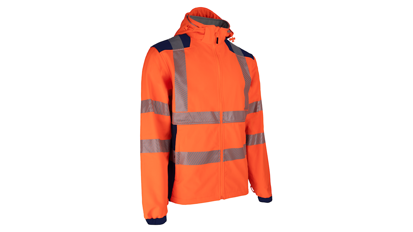 Giacca softshell ad alta visibilità Arancione/navy Coverguard NEBULO, XL unisex