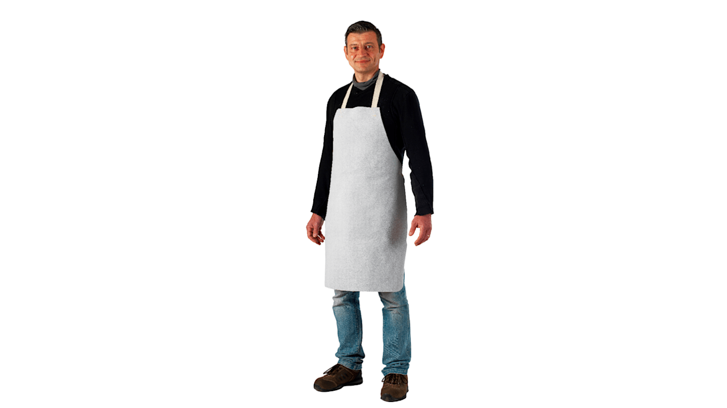 Coverguard Grey Reusable Natural Cow Split Leather Apron, 1.1m