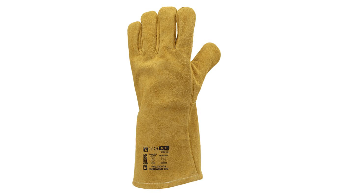 Coverguard EUROWELD 330 Gold Leather Welding Gloves, Size 10
