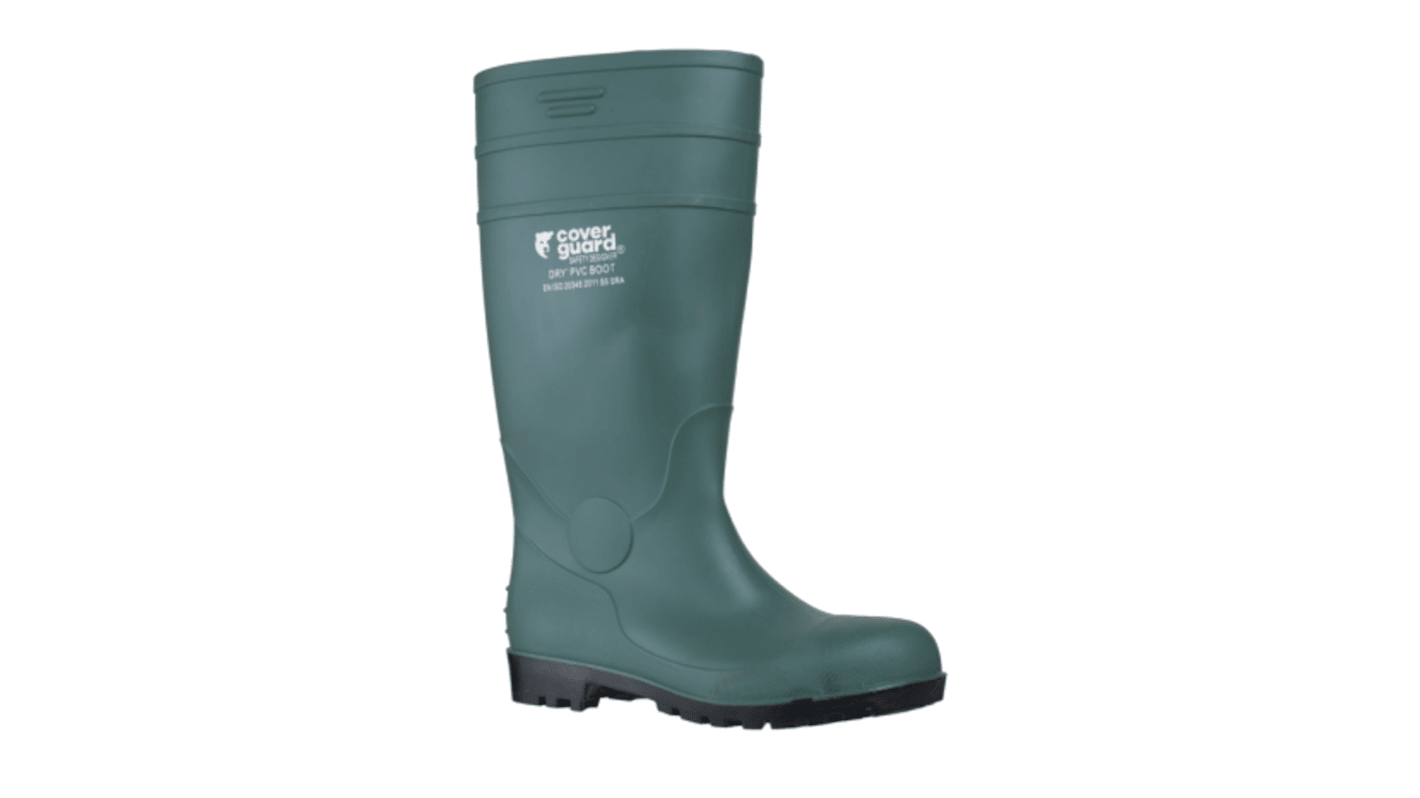 Coverguard DRY'PVC Green Steel Toe Capped Unisex Safety Boot, UK 4, EU 37