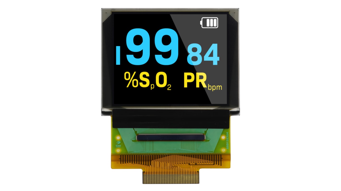 NEWHAVEN DISPLAY INTERNATIONAL 1.8in Full Colour Passive matrix OLED Display 160 x 128pixels PCB Mount Parallel, SPI